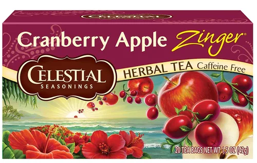 Vista 6 de Celestial Seasonings Lemon Zinger - Té de hierbas, sin cafeína, caja de 20 bolsas de té, (paquete de 6)