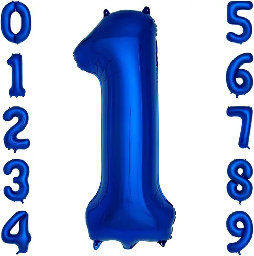 Vista 9 de Globos azul marino con el número 0 de 40 pulgadas, globos grandes de papel de aluminio de helio para fiesta de cumpleaños, decoraciones