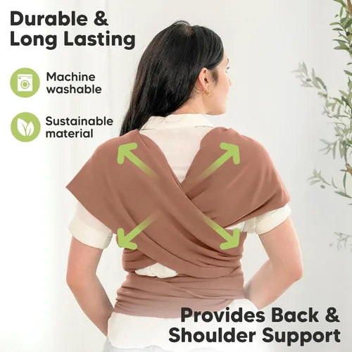 Vista 5 de KeaBabies Portabebés y organizador de pañales – Todo en 1 Original transpirable Baby Sling, organizador de bebé para guardería, ligero, manos libres
