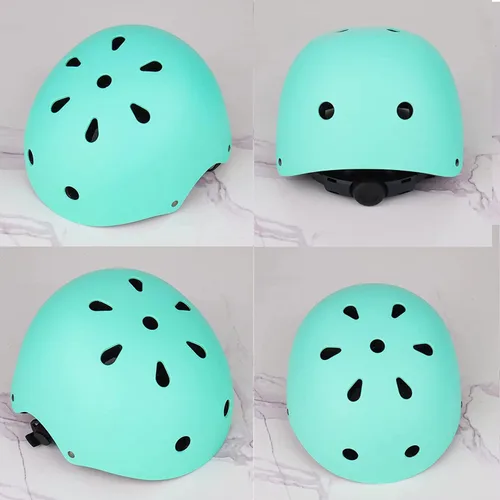 Vista 5 de Casco ajustable para niños con rodilleras, coderas y muñequeras - Cascos de bicicleta para niños pequeños de 3-5, 5-8, 8-14 años - Perfecto