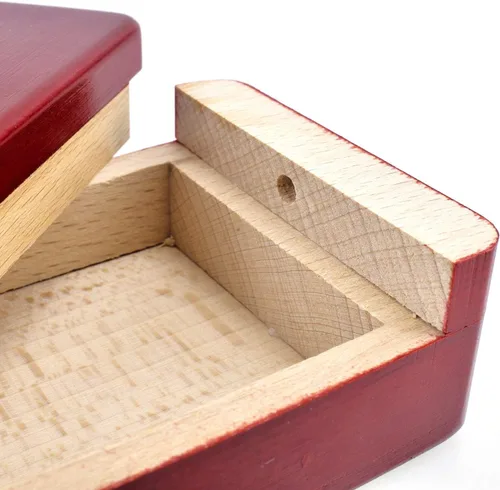 Vista 9 de DC-BEAUTIFUL Impossible Puzzle Master Secret - Caja mágica roja de madera con cajón secreto - Misterioso rompecabezas de regalo