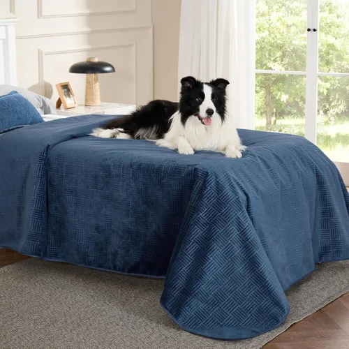Vista 21 de Bedsure Funda de cama impermeable lavable para perros, manta impermeable para sofá y cama individual, protector ligero de muebles para mascotas