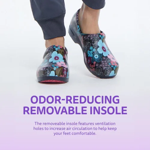 Vista 6 de Anywear SR Angel - Zuecos de enfermería, zapatos de trabajo antideslizantes para mujeres y hombres, zapatos de lactancia acolchados antideslizantes