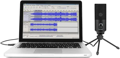 Vista 4 de FIFINE Micrófono USB, Micrófono de condensador de metal para grabar en MAC OS, Windows, Micrófono cardioide para laptop para grabar voces