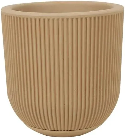 Vista 10 de ECOBO - Maceta redonda ecológica de 16.9 pulgadas, Garoa para uso en interiores y exteriores, duradera, versátil y ligera, diseñada por artesanos
