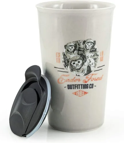 Vista 3 de Se7en20 Star Wars Ewok - Taza de cerámica con tapa Endor Forest Outfitting Co. 12 onzas
