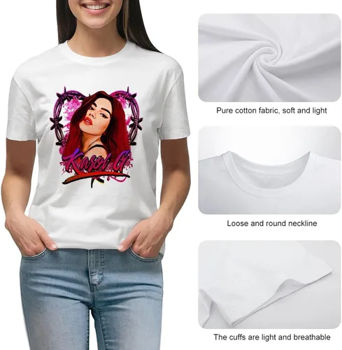 Vista 5 de T-Shirt Womens Casual Tee Novelty Graphic T Shirt Crewneck Tshirt Summer Tops