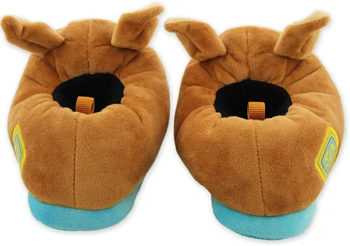 Vista 3 de Scooby Doo - Pantuflas de felpa para niños pequeños, Marrón