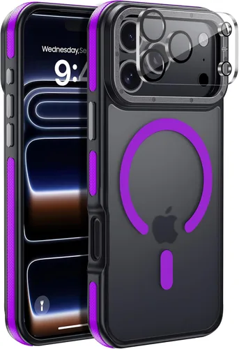 Vista 61 de Funda magnética para iPhone Air con protector de lente de cámara, protección grado militar de 10 pies, compatible con funda MagSafe Slim para iPhone