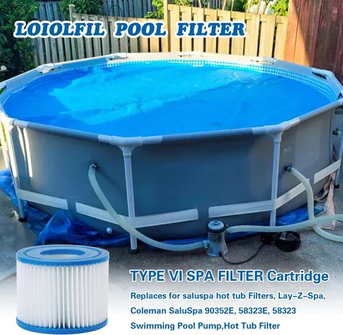Vista 6 de Filtro de spa tipo VI que sustituye a filtros de bañera de hidromasaje, Lay-Z-Spa, Coleman SaluSpa 90352E, 58323E, 58323 bomba de piscina, filtro