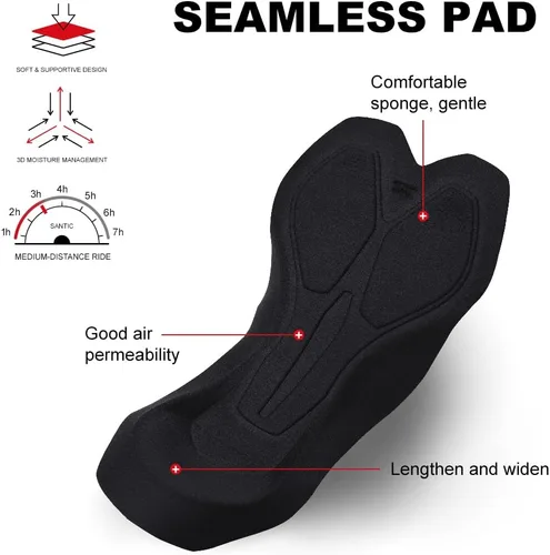 Vista 3 de Santic Culotte corto de ciclismo para hombre