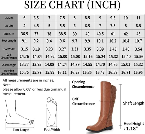 Vista 6 de Jeossy Botas de equitación de 50 hasta la rodilla para mujer con hebilla de metal