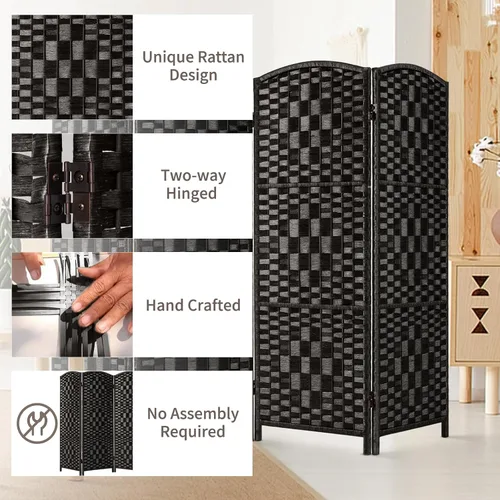 Vista 4 de HALLYBEE Divisor de habitación pequeño, pantalla de privacidad, separadores de habitación cortos y pantallas de privacidad plegables, divisiones