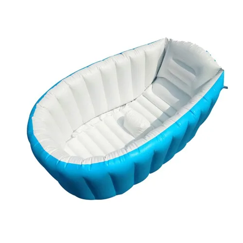 Vista 3 de Bañera inflable para bebé, piscina plegable inflable para niños pequeños y recién nacidos (azul)