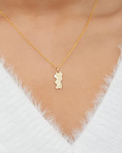 Vista 2 de Disney Joyería para mujer collar con colgante de oro amarillo de 10 quilates con cadena de 18 pulgadas