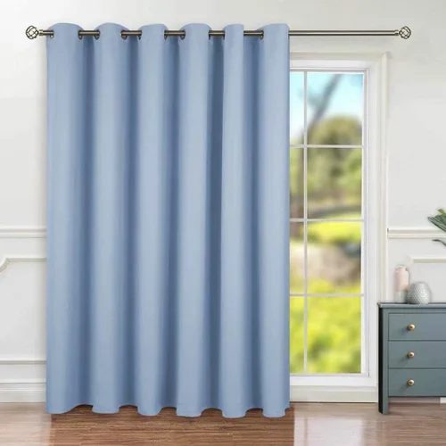 Vista 117 de BGment Cortina Oscurecedora para Puerta Corredera, Cortina Divisoria Opaca Ancha para Sala de Estar de 84 Pulgadas de Largo, Cortina Térmica de Rosa