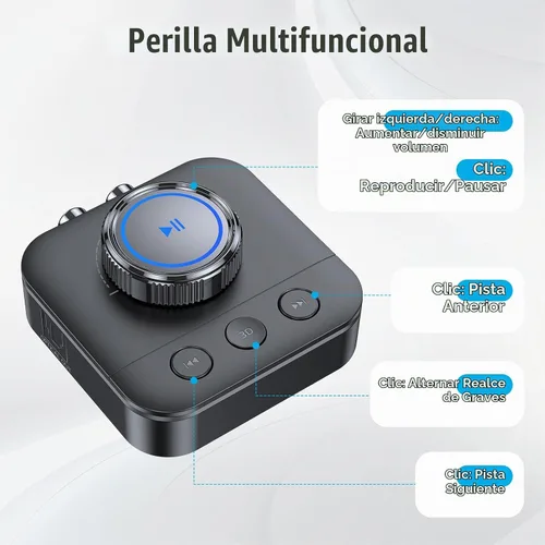 Vista 2 de Receptor Bluetooth para estéreo casero, adaptador RCA Bluetooth para óptica