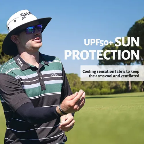 Vista 2 de HEGCOIIE Mangas de protección solar UV para hombres y mujeres, cubierta de tatuajes, manga de enfriamiento UPF 50 para golf, ciclismo