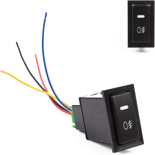 Vista 11 de x xotic tech Interruptor de botón pulsador de 4 polos de 12 V estilo fábrica con luces LED de fondo indicador para luces antiniebla, DRL, barra