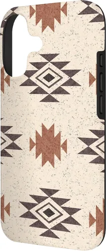 Vista 2 de Funda rústica para iPhone 17 con patrón azteca estilo bohemio occidental