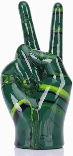 Vista 8 de DOVDOV Estatua de gesto "I Love You", detalles dorados para decoración del hogar, decoración de escultura de mano de arte moderno, oficina, boda
