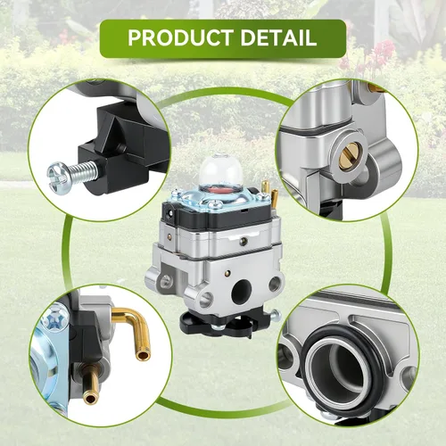 Vista 6 de AUTOKAY 309375002 Carburador Compatible con Homelite Ryobi RY34426 RY34007 S430 C430 X430 30cc RY34441 RY34427 RY34421 RY34446 RY34006 Recortadora