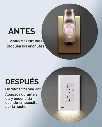 Vista 7 de SnapPower Paquete de 2 luces guía [para tomas dúplex] – Sustituye a la luz nocturna enchufable – Placa de pared de receptáculo eléctrico con luces
