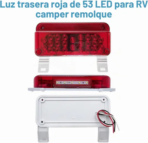 Vista 2 de Luces LED de remolque, luces traseras LED para RV, luces de freno para RV, luces traseras de freno, giro, parada para cámper con luces traseras