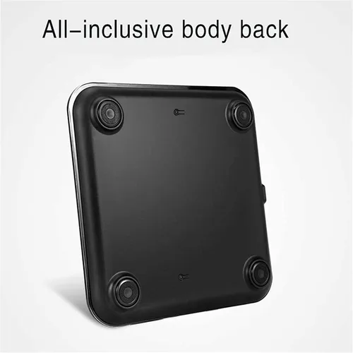 Vista 6 de Báscula de peso corporal con tecnología Step-On, plataforma de vidrio templado con pantalla LCD retroiluminada, báscula de baño digital de alta