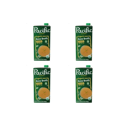 Vista 8 de Pacific Foods Caldo de hueso de pollo orgánico con sal marina, cartón de 32 onzas