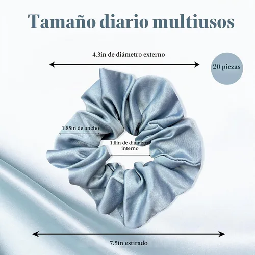 Vista 2 de Simnice Coleteros grandes de satén de 20 colores para mujer, suave seda 20 Colores-L