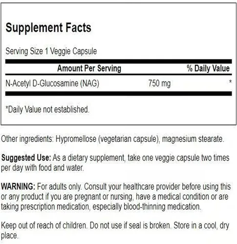 Vista 2 de Swanson N-acetil D-glucosamina - Suplemento natural que promueve las articulaciones y la salud gastrointestinal - Fórmula natural que apoya