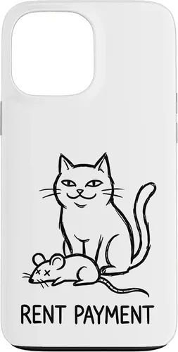 Vista 24 de Pago de alquiler Humor divertido gato para gato papá gato mamá caso para iPhone 17