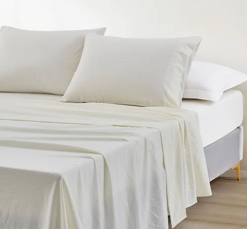 Vista 9 de Chezmoi Collection Juego de sábanas y fundas de almohada de tamaño individual lavado a piedra, 3 piezas, extra suave, transpirable, resistente a