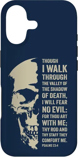 Vista 32 de Psalms 23:4 Though I Walk Through The Valley - Funda bíblica cristiana para iPhone 16