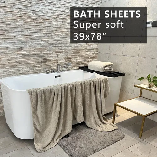 Vista 2 de YTYC Toallas, toallas de baño de gran tamaño de 39 x 78 pulgadas para adultos, juego de toallas de baño extra grandes de lujo para baño, toallas