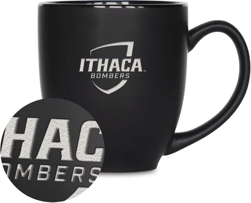 Vista 455 de Rico Industries - Taza de cerámica mate negra con grabado láser estándar de 15oz para NCAA (escuelas T & U) - Para bebidas calientes o frías