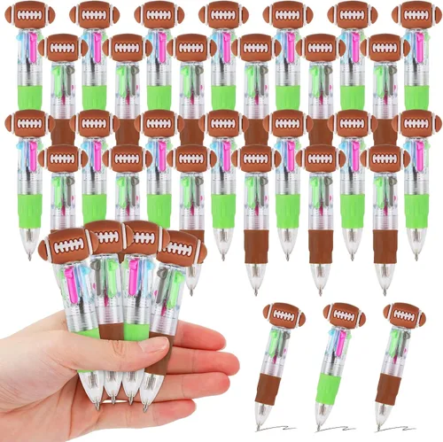 Vista 12 de CZWZ 8 piezas de bolígrafos de cuentas navideños, bolígrafos de plástico con cuentas y cuentas de silicona multicolor, bolígrafos navideños