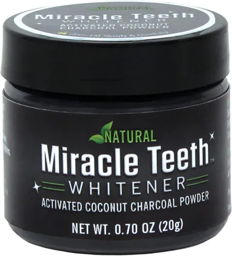 Vista 6 de Ontel Miracle Teeth Whitener - Polvo de carbón de coco blanqueador natural, como se ve en la televisión