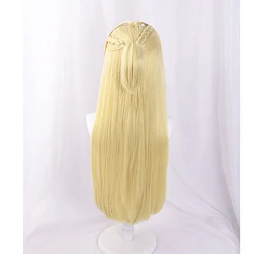 Vista 3 de Peluca de cosplay Azusa Aizawa Cosplay peluca rubia larga animé He estado matando slimes durante 300 años y Maxed Out My Level pelo sintético +