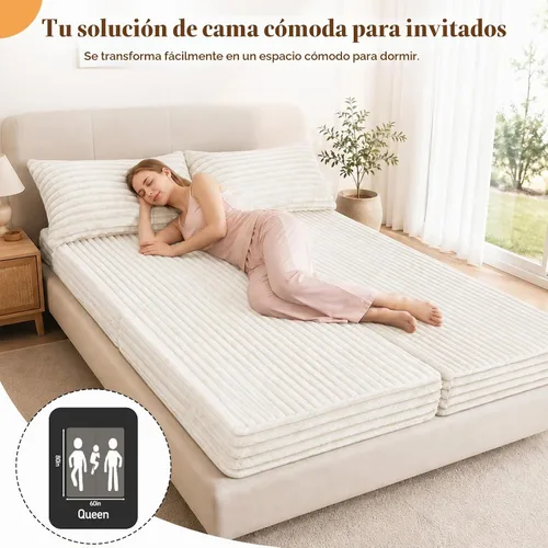 Vista 7 de MeMoreCool Sofá cama convertible, sofá plegable con almohadas, pana