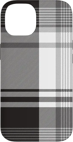 Vista 4 de Black White Grey Plaid Winter Fall Halloween Pattern Design Case for iPhone 17
