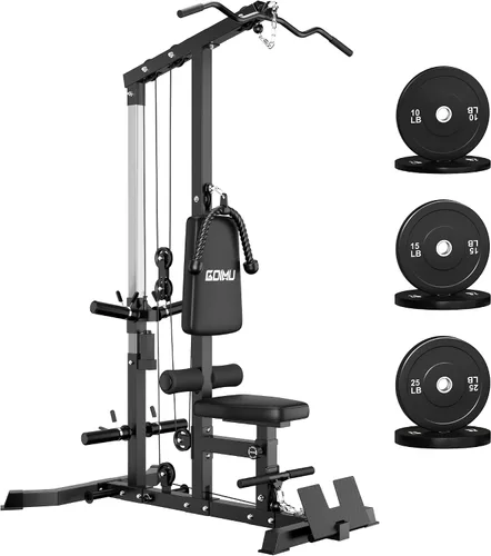 Vista 14 de LS01 Máquina de tracción LAT, máquina de cable para remo LAT con abdominales, torre LAT con accesorios de remo con cable, estaciones de polea 3 en 1