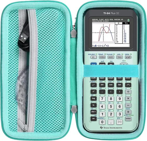 Vista 19 de Khanka Funda Stroage para Texas Instruments TI-84 Evo/TI - 84 Python/TI-83 Plus/TI-84 Plus/TI-84 Plus CE Calculadora gráfica a color, solo funda