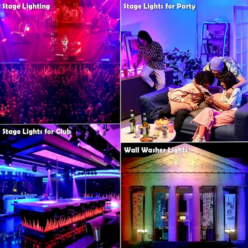 Vista 4 de 4 unids 3 en 1 DMX 26 canal etapa luz 240 LED DJ pared lavado lineal barra luz pared arandela