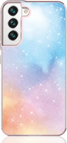 Vista 4 de Funda compatible con Samsung Galaxy S23, con purpurina brillante láser azul rosa ultra transparente a prueba de golpes para Samsung Galaxy S23