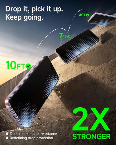 Vista 4 de SMARTDEVIL Corning™ - Protector de pantalla para iPhone 17, vidrio templado transparente HD 9H+, reforzado máximo a prueba de roturas, instalación