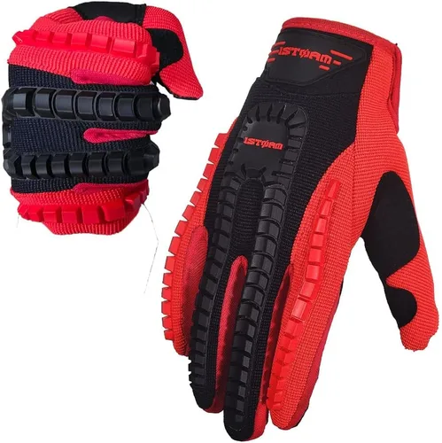 Vista 7 de Guantes adultos de motocross 1Storm para motocicleta, BMX, MX, ATV, bicicleta todoterreno, bicicleta, modelo de esqueleto para ciclismo