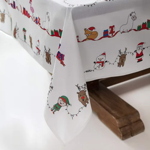 Vista 7 de Mantel de Navidad nórdico rectangular (59 x 78 pulgadas, contemporáneo)