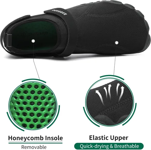 Vista 4 de SAGUARO Zapatos de agua para hombres y mujeres, zapatos de playa de secado rápido, sin caída, zapatos acuáticos para río, piscina, surf, kayak